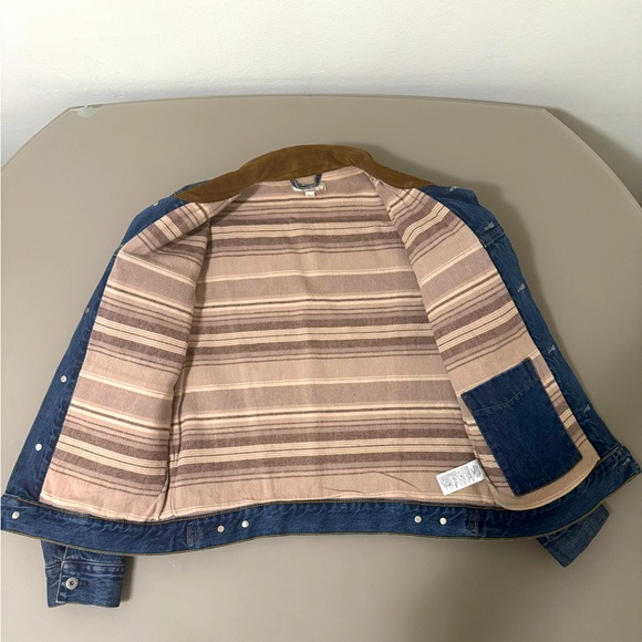 J. Crew Wallace & Barnes Men’s size small blanketed denim jacket. - Picture 2 of 4